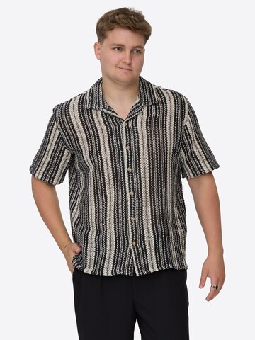 Dxnmxrk Shirt 'DXFolio' in Zwart: voorkant