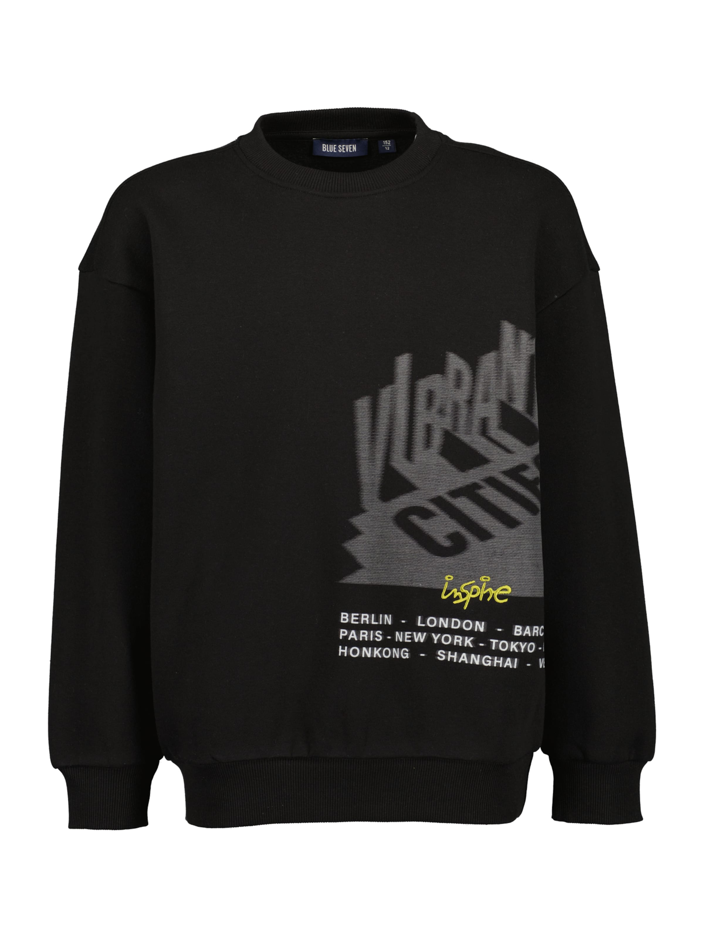 BLUE SEVEN - Sudadera en negro: frente