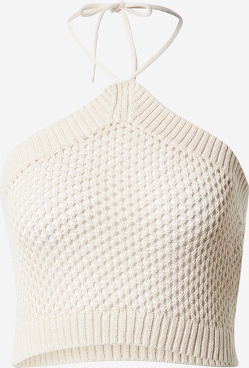 Monki Tops en tricot en blanc naturel, Vue avec produit