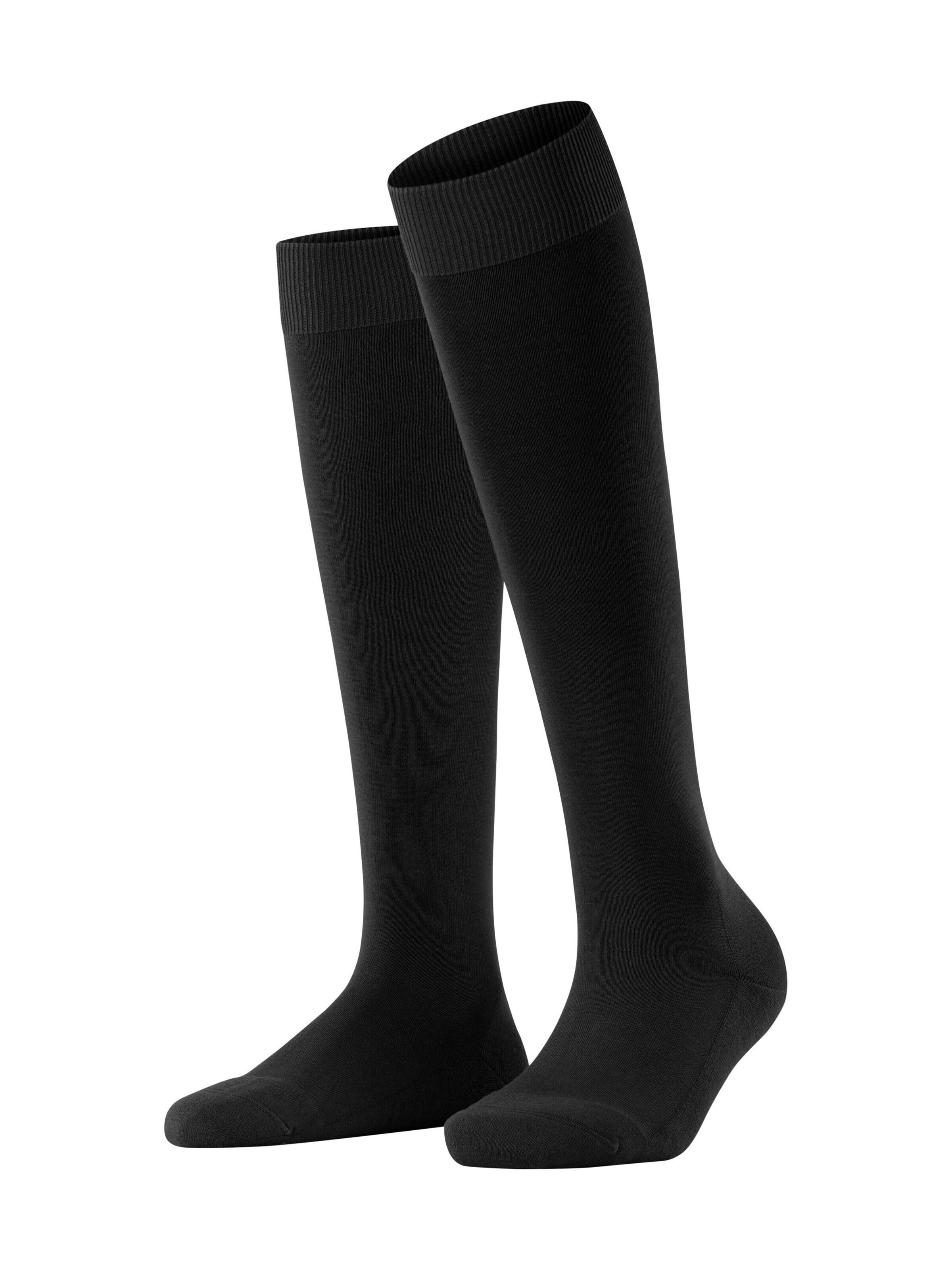 FALKE Kniestrümpfe 'ClimaWool'‌‌‌‌‌‌ in Schwarz: Vorderseite