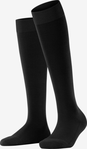 FALKE Kniestrümpfe 'ClimaWool' in Schwarz: Vorderseite