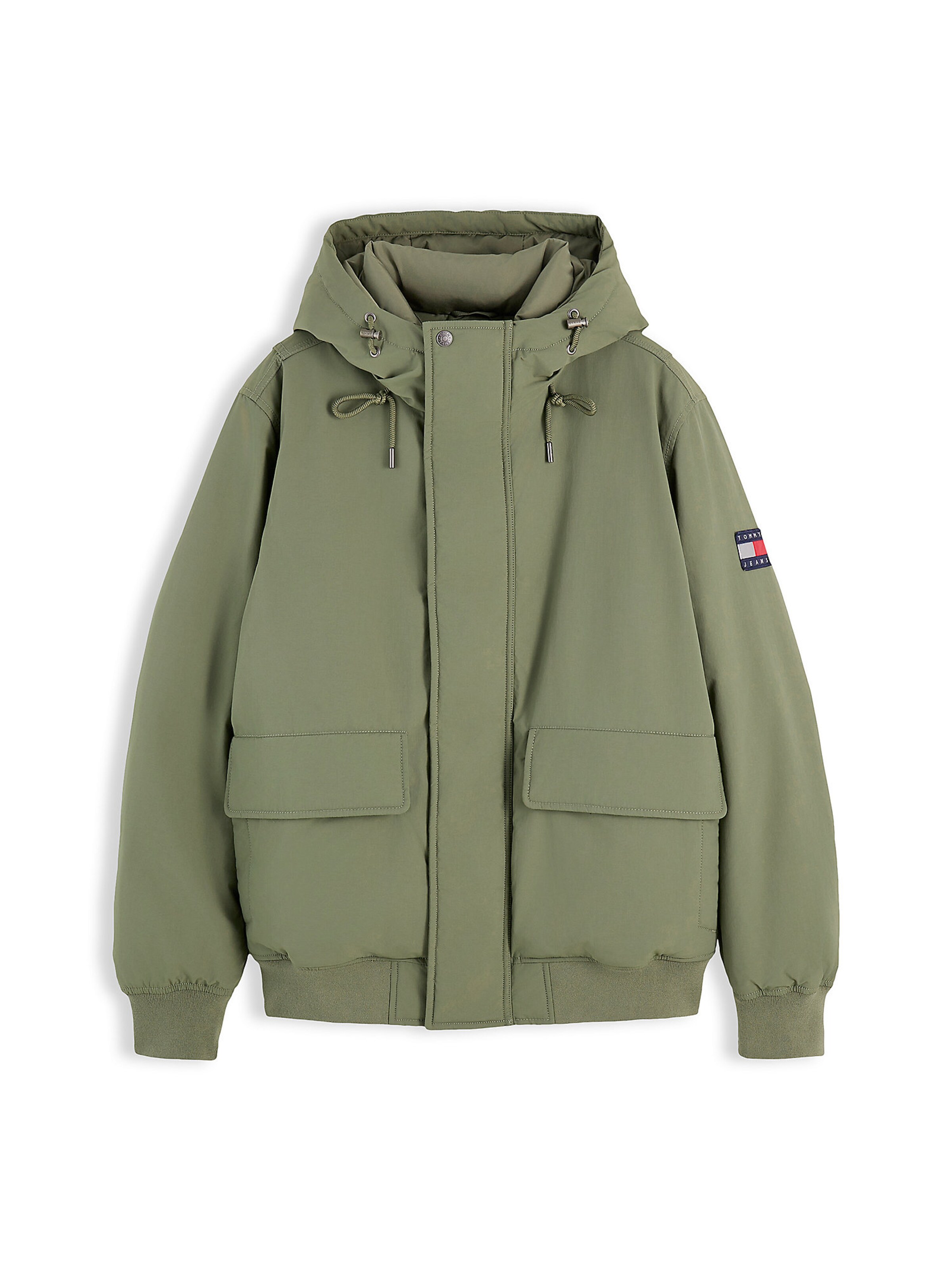 Veste mi-saison Tommy Jeans en vert : devant