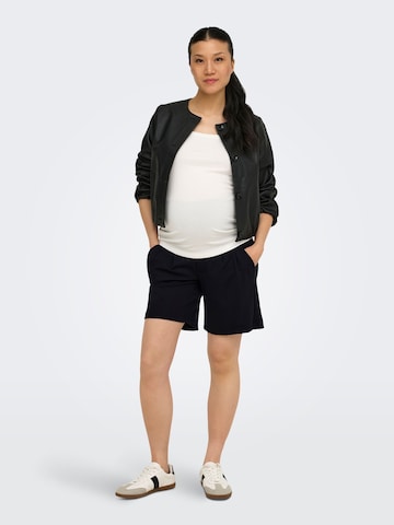 Only Maternity - regular Pantalón plisado 'OLMPoptrash' en negro