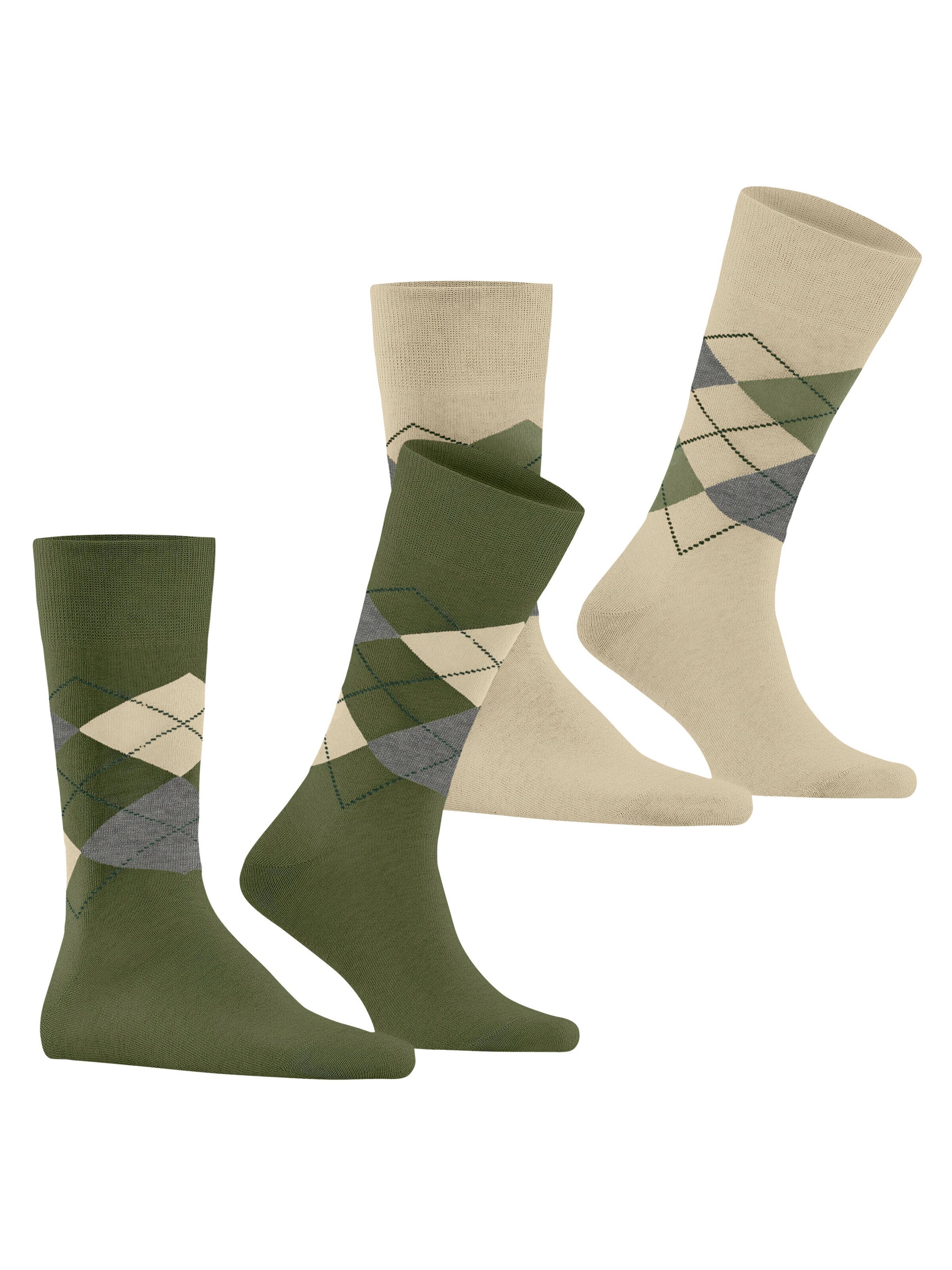 BURLINGTON Socks 'Everyday Argyle' in Green