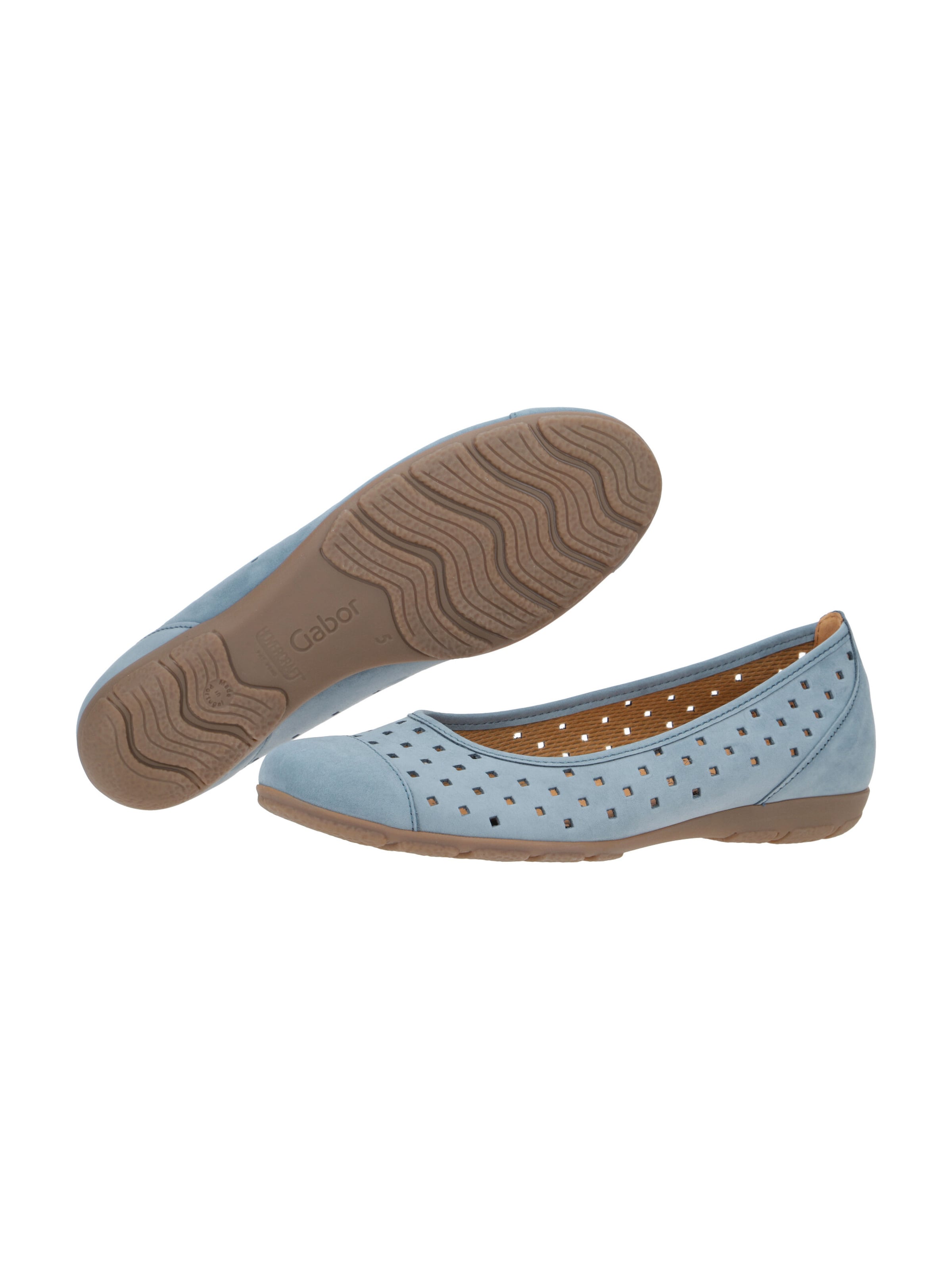 GABOR Ballerina 'Gabor Schuhe Ballerina denim blau gelocht 84.169.10'‌‌‌‌‌‌ in Blau