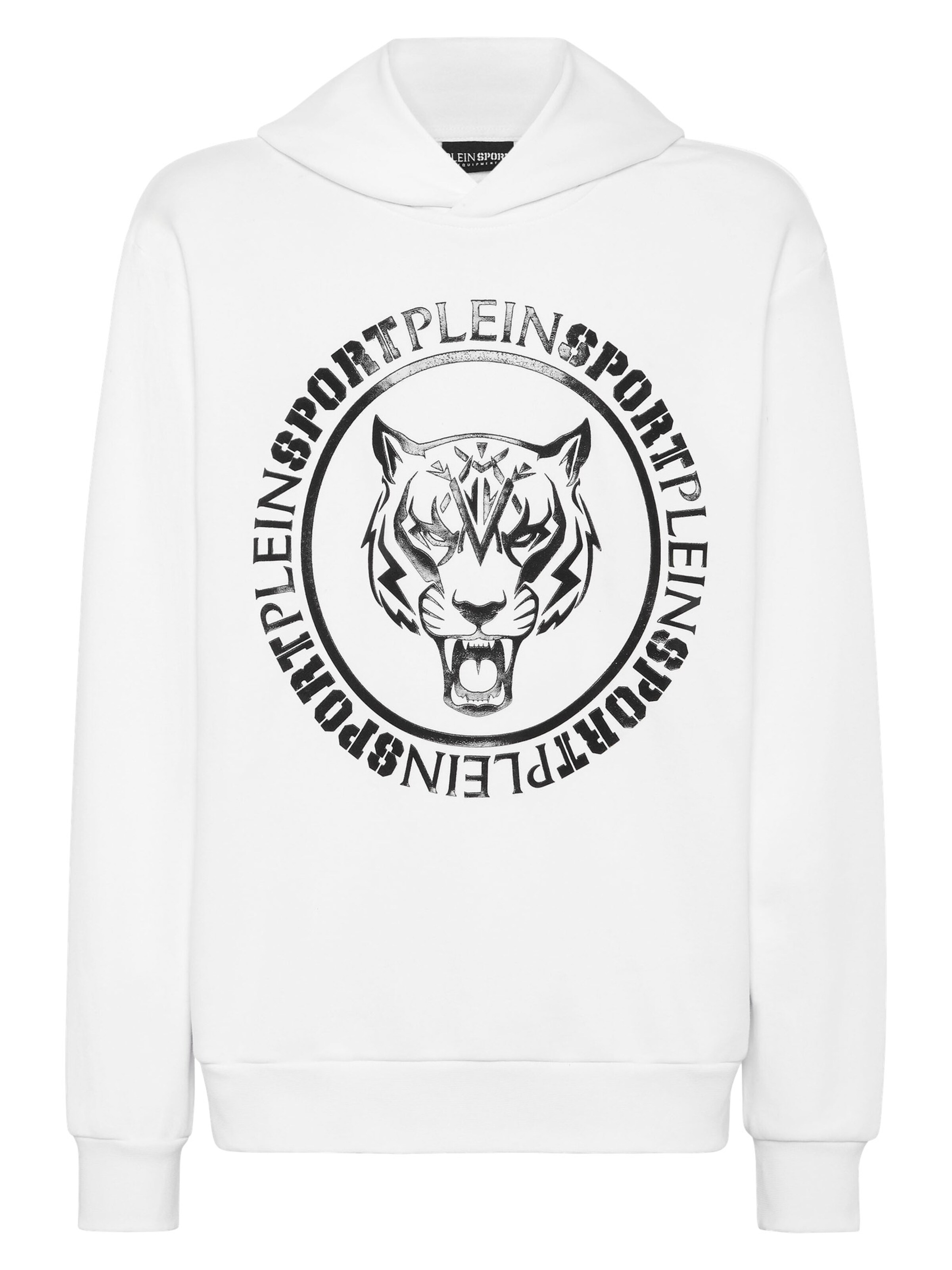 Felpa 'Carbon Tiger' di Plein Sport in bianco: frontale