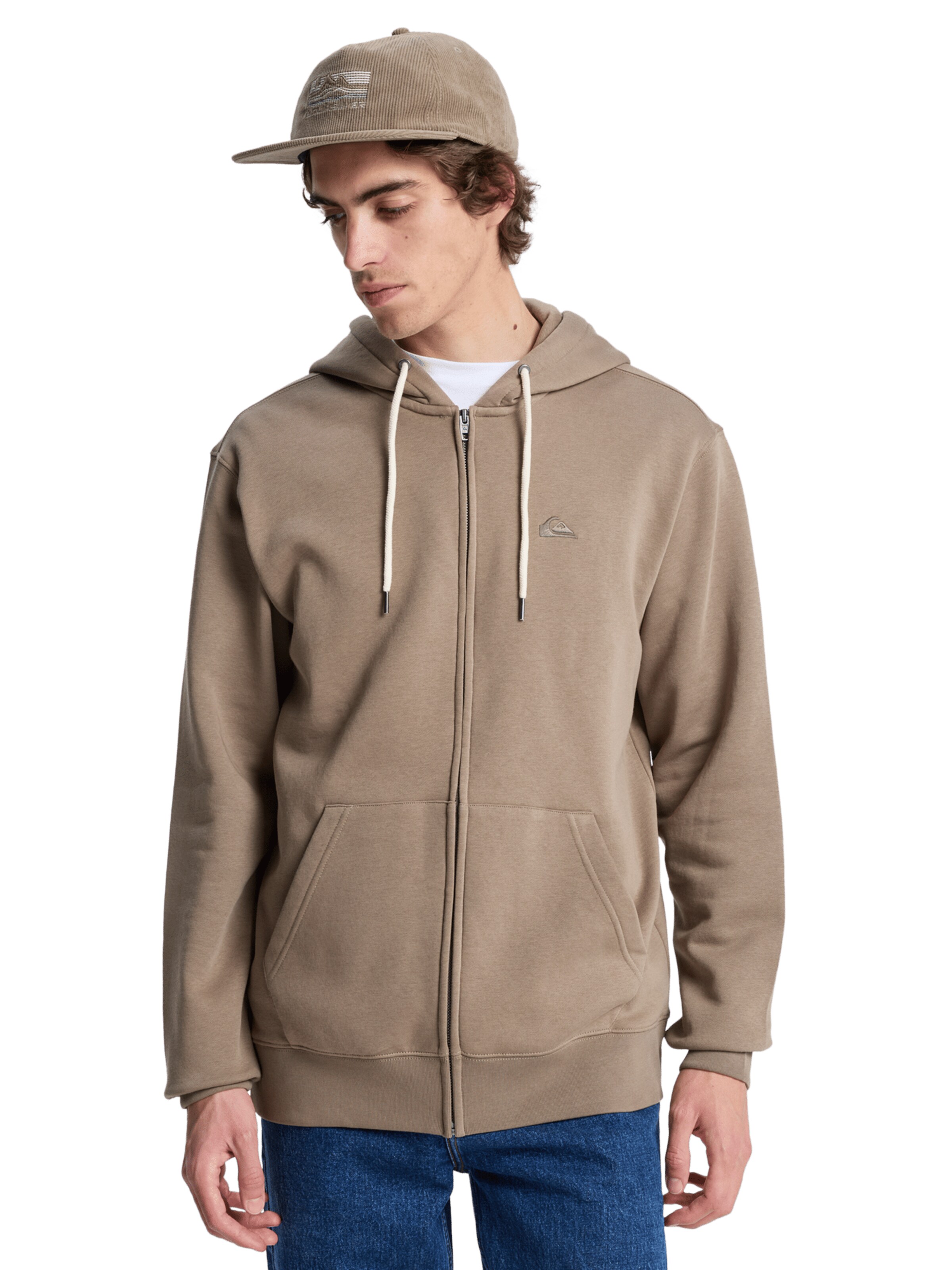 QUIKSILVER Sweatjacke 'Salt Water' in Braun: Vorderseite