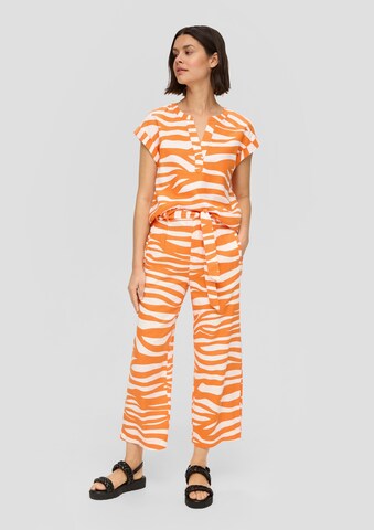 Wide Leg Pantalon à pince s.Oliver en orange