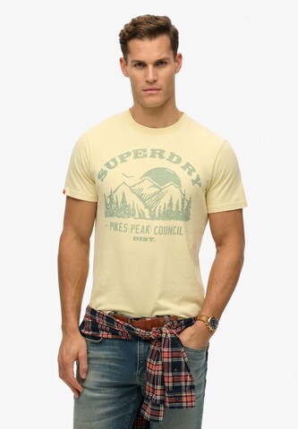 Superdry Shirt 'Lo-Fi' in Geel: voorkant