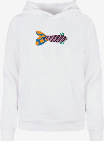 Merchcode Sweatshirt 'Yellow Submarine - Fish No. 1' in Wit: voorkant