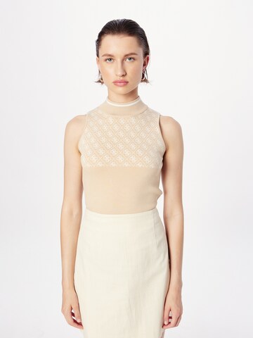 GUESS Knitted Top 'Lise' in Beige: front