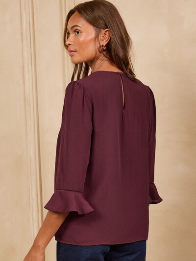 love & roses Bluza v velikosti S  | burgund barva, Prikaz izdelka