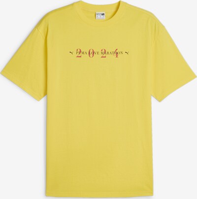 PUMA Performance Shirt 'Love Marathon Grafik' in Yellow / Cherry red / Black, Item view