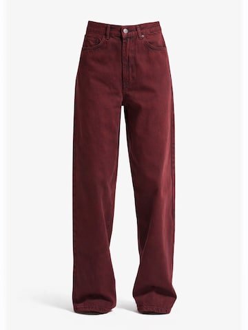 IT'S BASIC Loosefit Jeans 'Skater Mid Rise Jeans' in Rood: voorkant