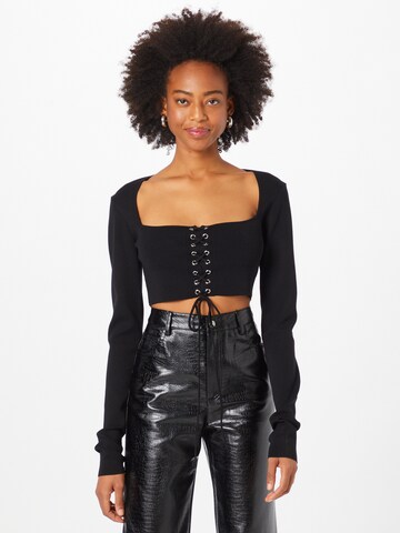 Camicia da donna 'Cleo' di NA-KD in nero: frontale