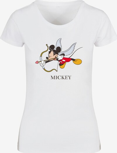 ABSOLUTE CULT T-Shirt 'Mickey Mouse - Love Cherub' in gelb / rot / schwarz / weiß, Produktansicht