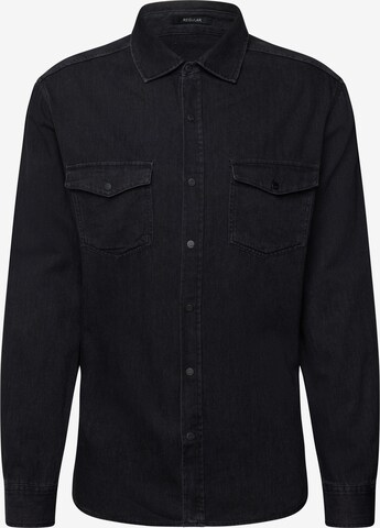 Mavi Regular fit Button Up Shirt in Black: front