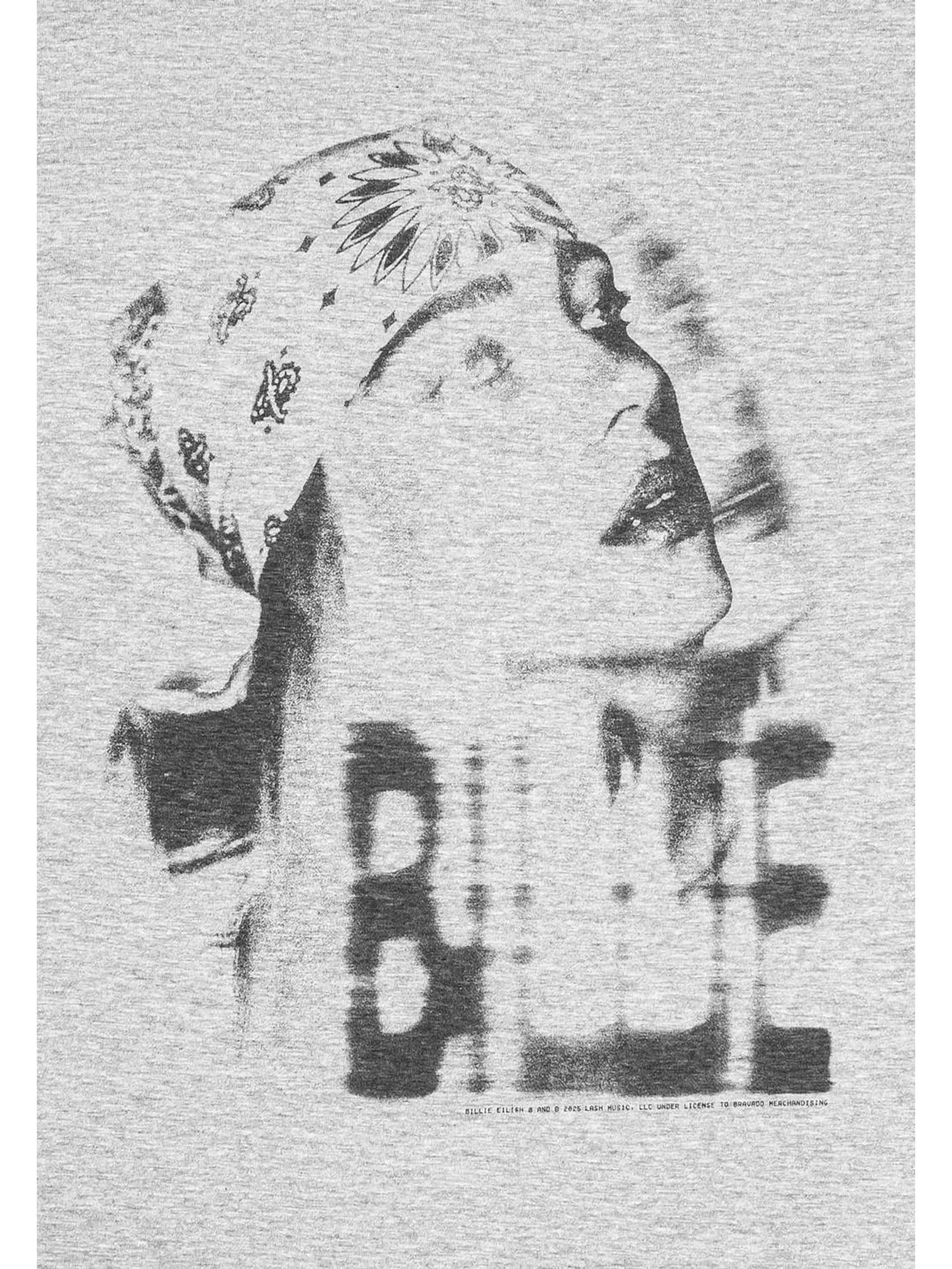 Billie Eilish Shirt 'Billie Eilish Blur Organic T-Shirt' in Grey