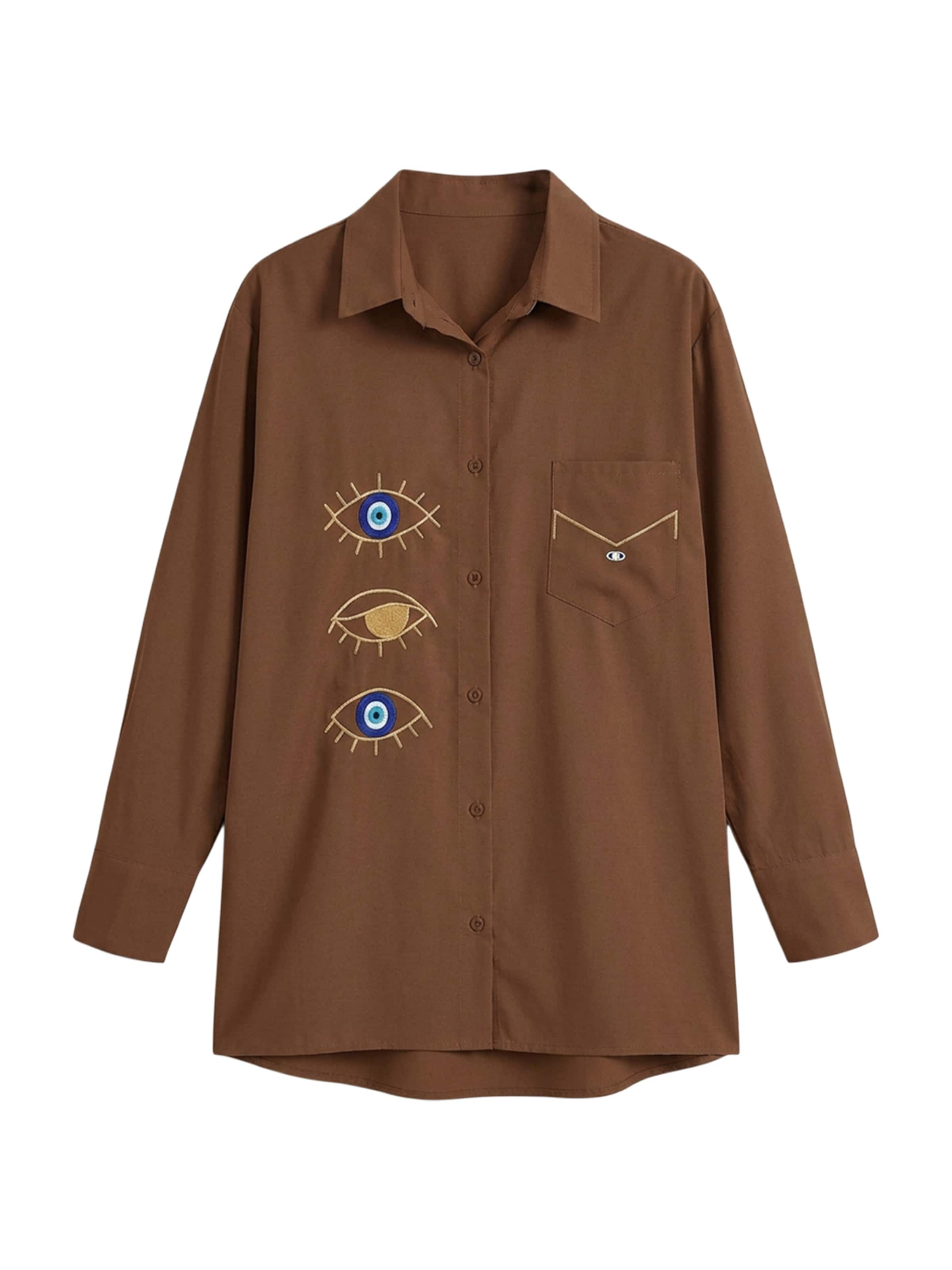 Camicia da donna di Imily Bela in marrone: frontale