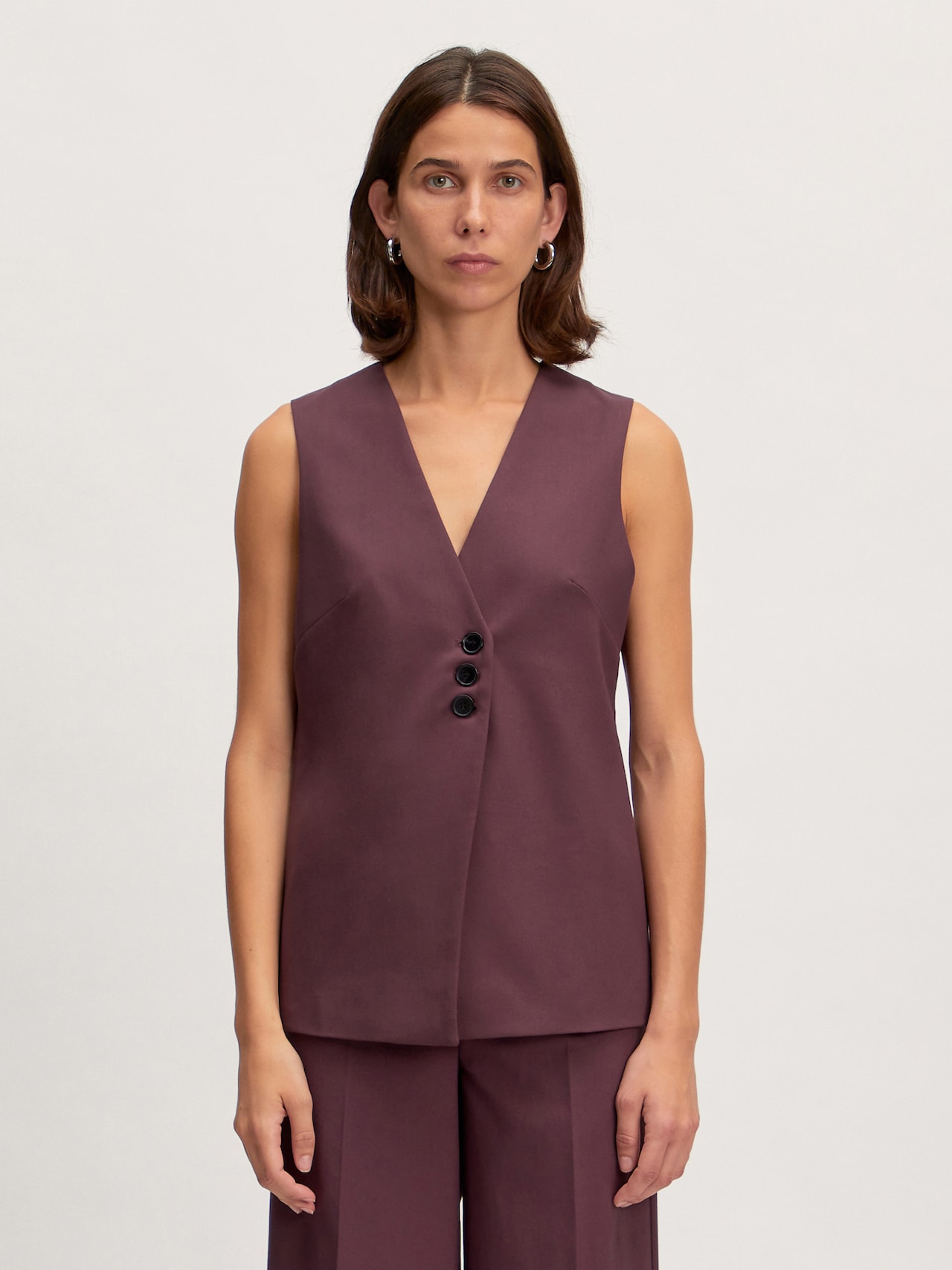 EDITED Gilet 'Vanessa' borgogna