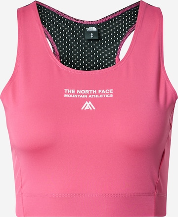 THE NORTH FACE Bustier Sport top - rózsaszín: elől