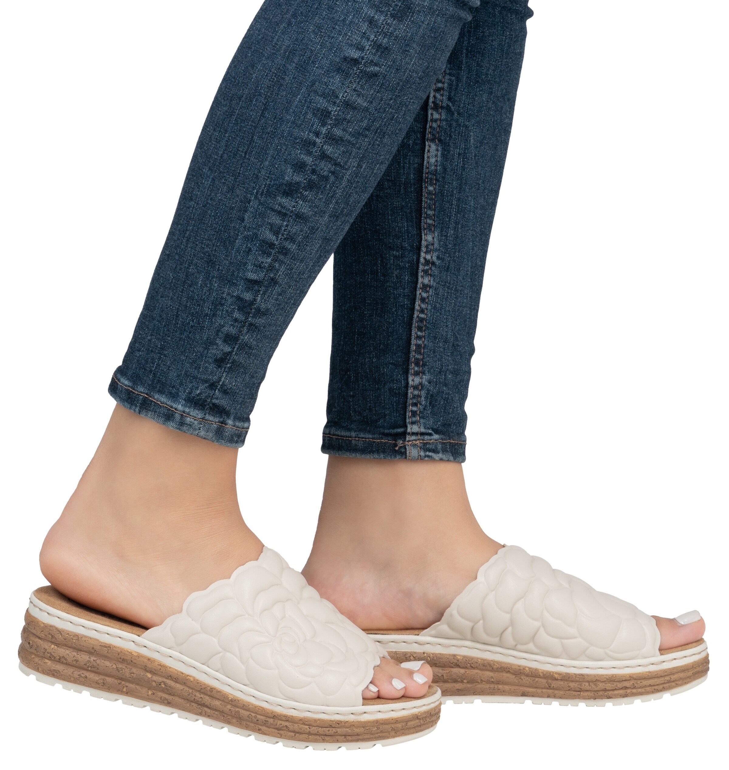 Mule Rieker en blanc