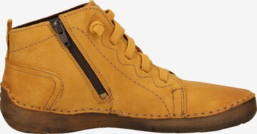 JOSEF SEIBEL Lace-Up Ankle Boots 'Fergey' in Yellow