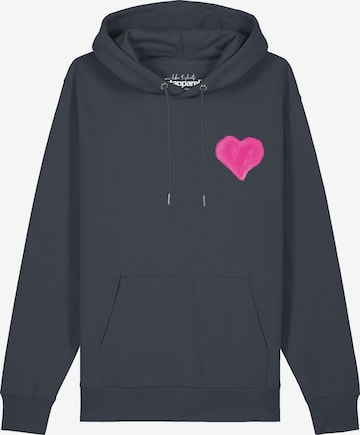 Watapparel Sweatshirt 'Pink Heart' in Grijs: voorkant