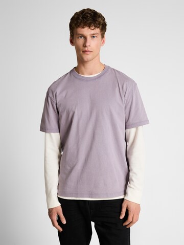 TOM TAILOR DENIM Shirt in Lila: voorkant