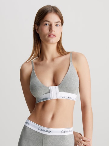 Calvin Klein Underwear Triangle Bra in Grey: front