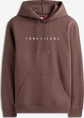 Tommy JeansSweater majica - smeđa boja: prednji dio