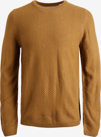 JACK & JONES Sweater 'Damian' in Brown: front