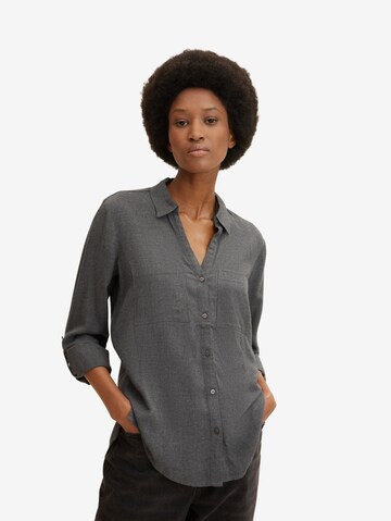 TOM TAILOR Bluse in Grau