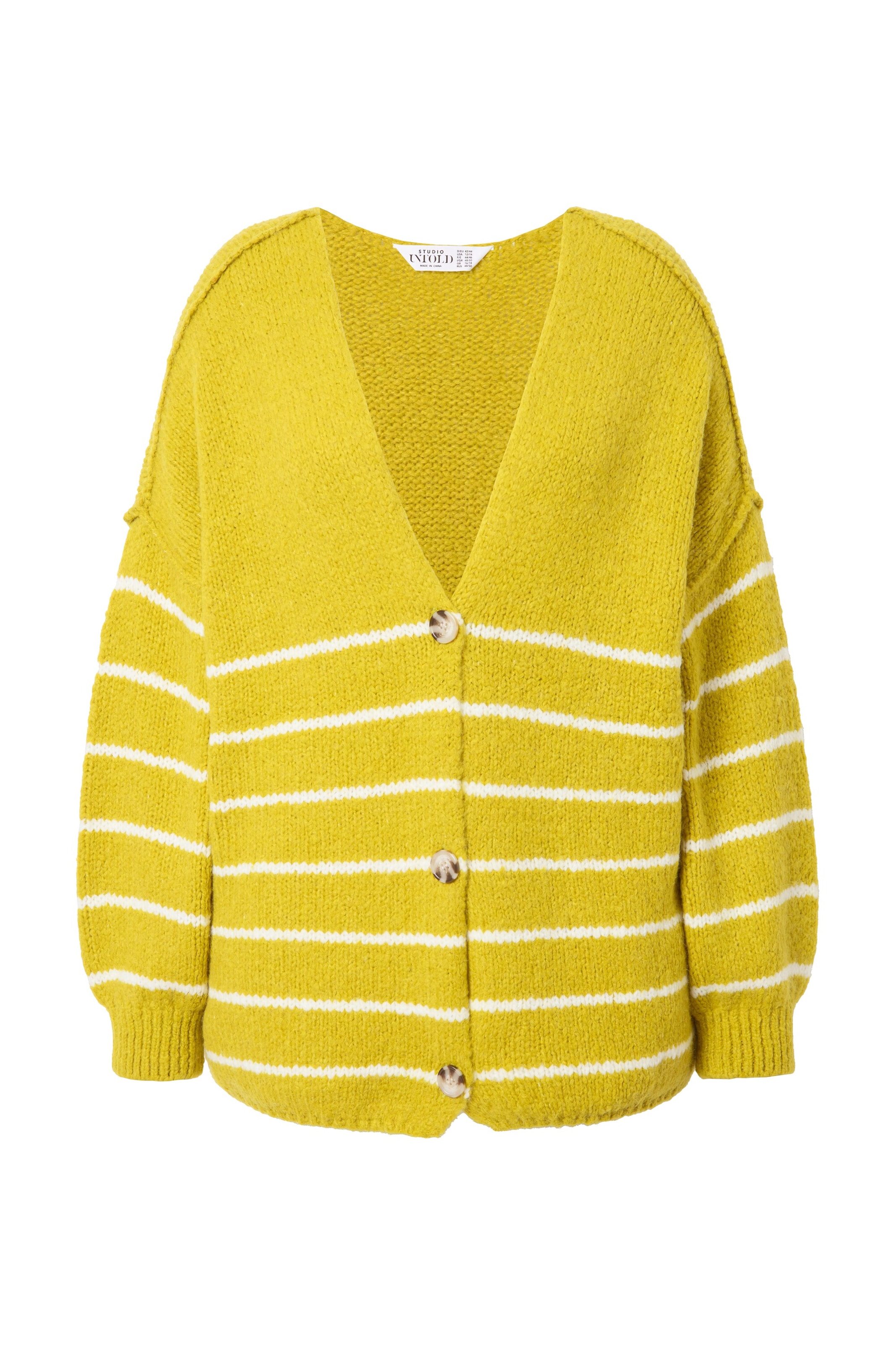 Studio Untold Strickjacke in Gelb: Vorderseite