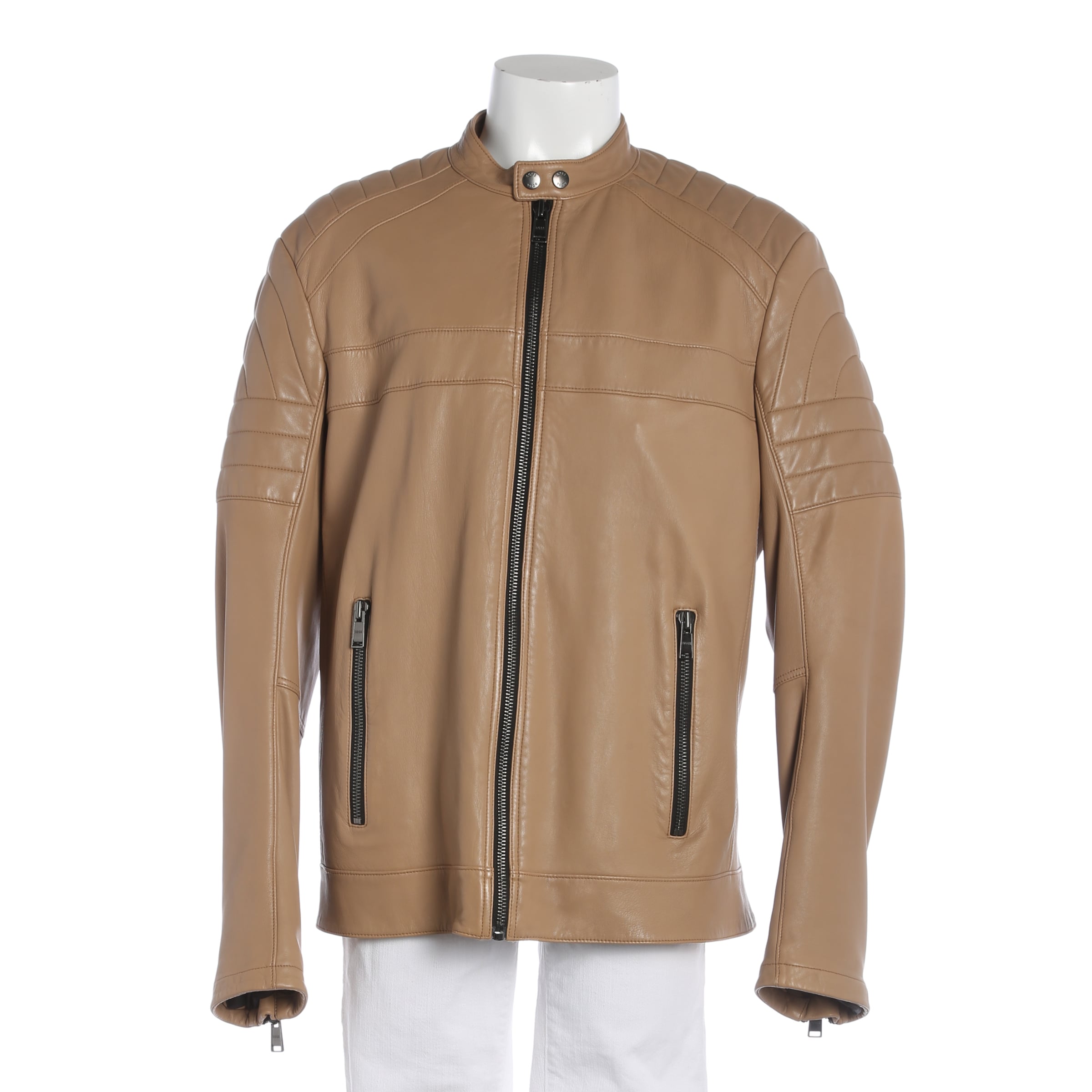 BOSS Black Lederjacke / Ledermantel in XXL in hellbraun, Produktansicht