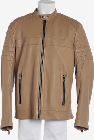 BOSS Black Lederjacke / Ledermantel XXL in Braun: Vorderseite