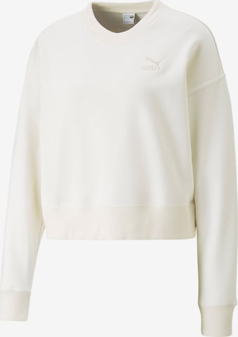 PUMA Sportief sweatshirt 'Classics' in Wit: voorkant