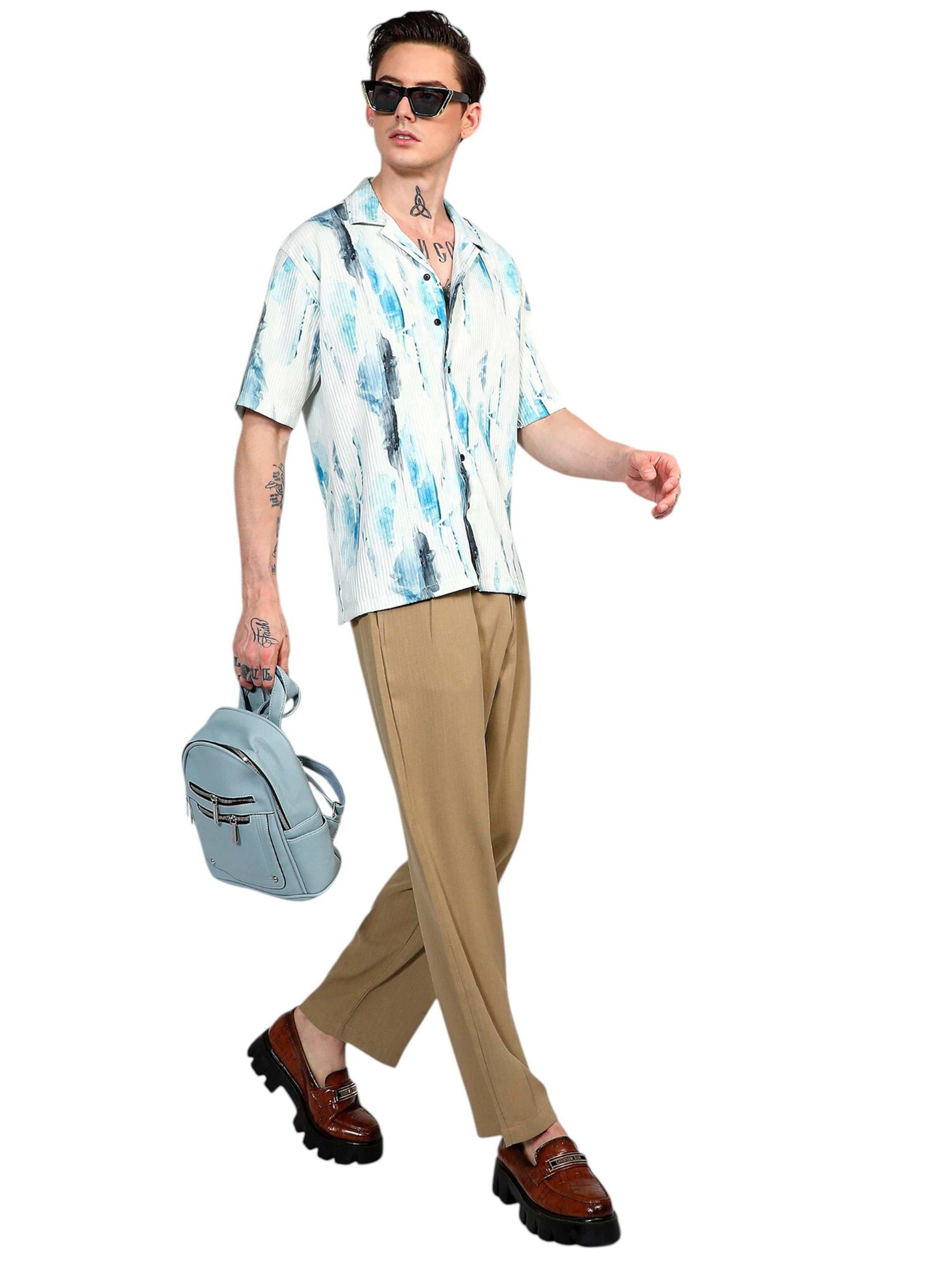 Campus Sutra - Ajuste regular Camisa 'Tammy' en azul