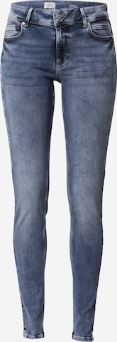 QS Skinny Jeans in Blauw: voorkant