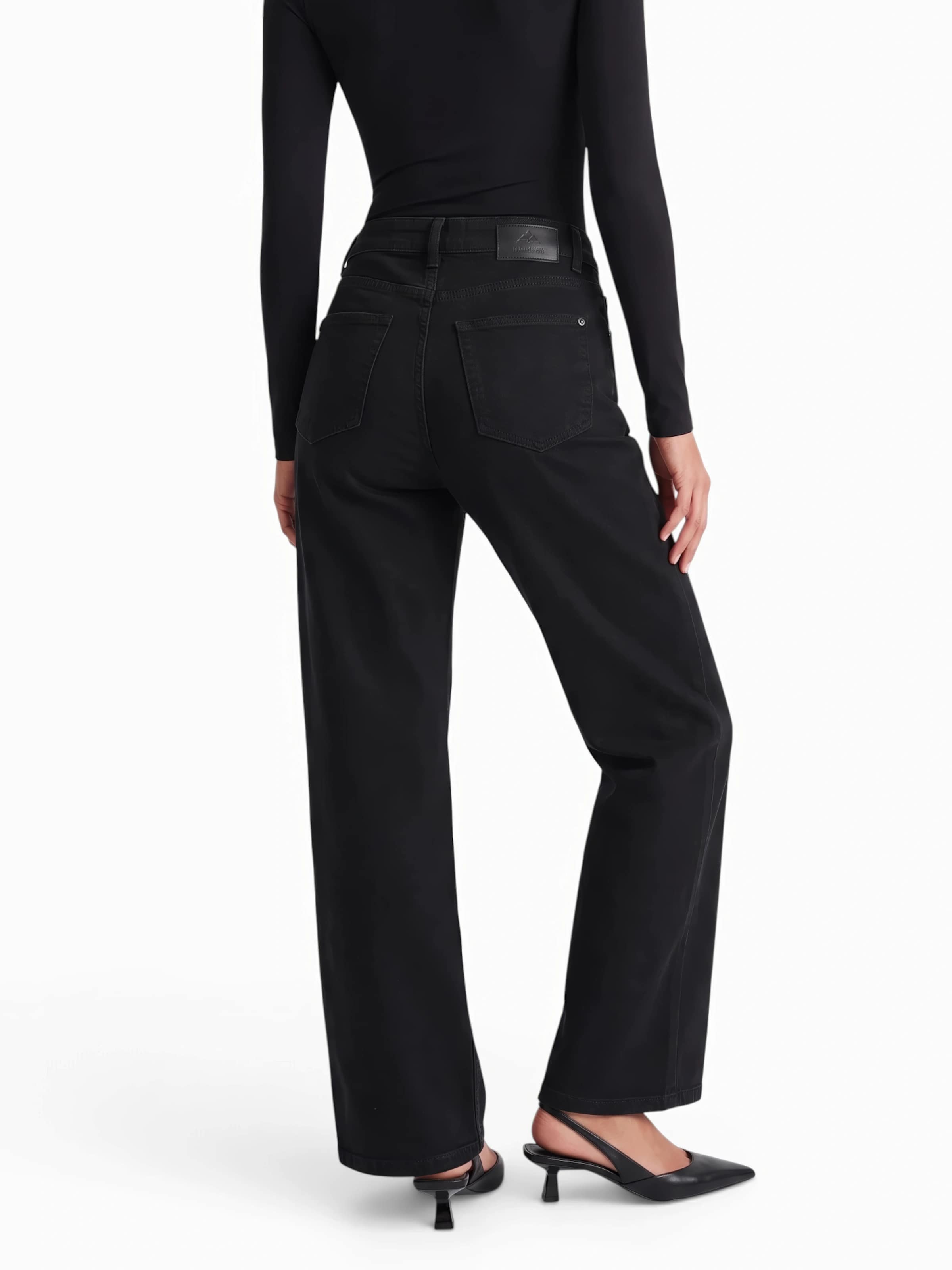 MOS MOSH Wide Leg Jeans 'MMDara Deluxe' i sort