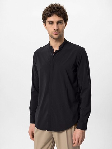 AntiochSlim Fit Košulja - crna boja: prednji dio