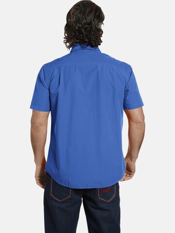 Jan Vanderstorm Comfort fit Overhemd 'Freydis' in Blauw