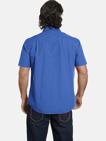 Jan Vanderstorm Comfort fit Button Up Shirt 'Freydis' in Blue