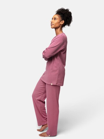 greenjama Pajama Shirt 'Derby-Rib' in Purple