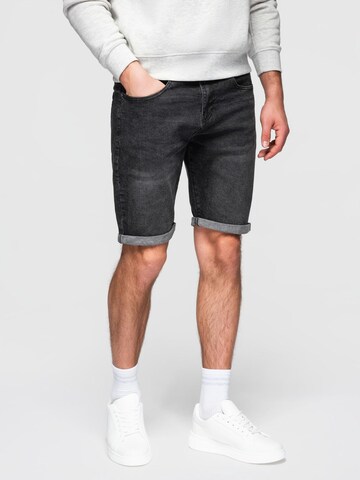 Ombre Regular Jeans in Schwarz: Vorderseite