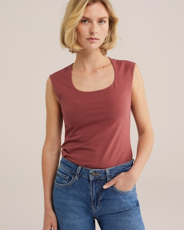 WE Fashion Toppi värissä vaaleanpunainen: etupuoli