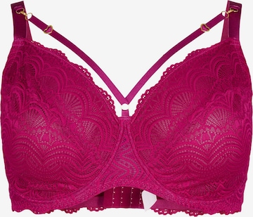 Devoted by ZizziT-shirt Grudnjak 'Lala' - roza boja: prednji dio