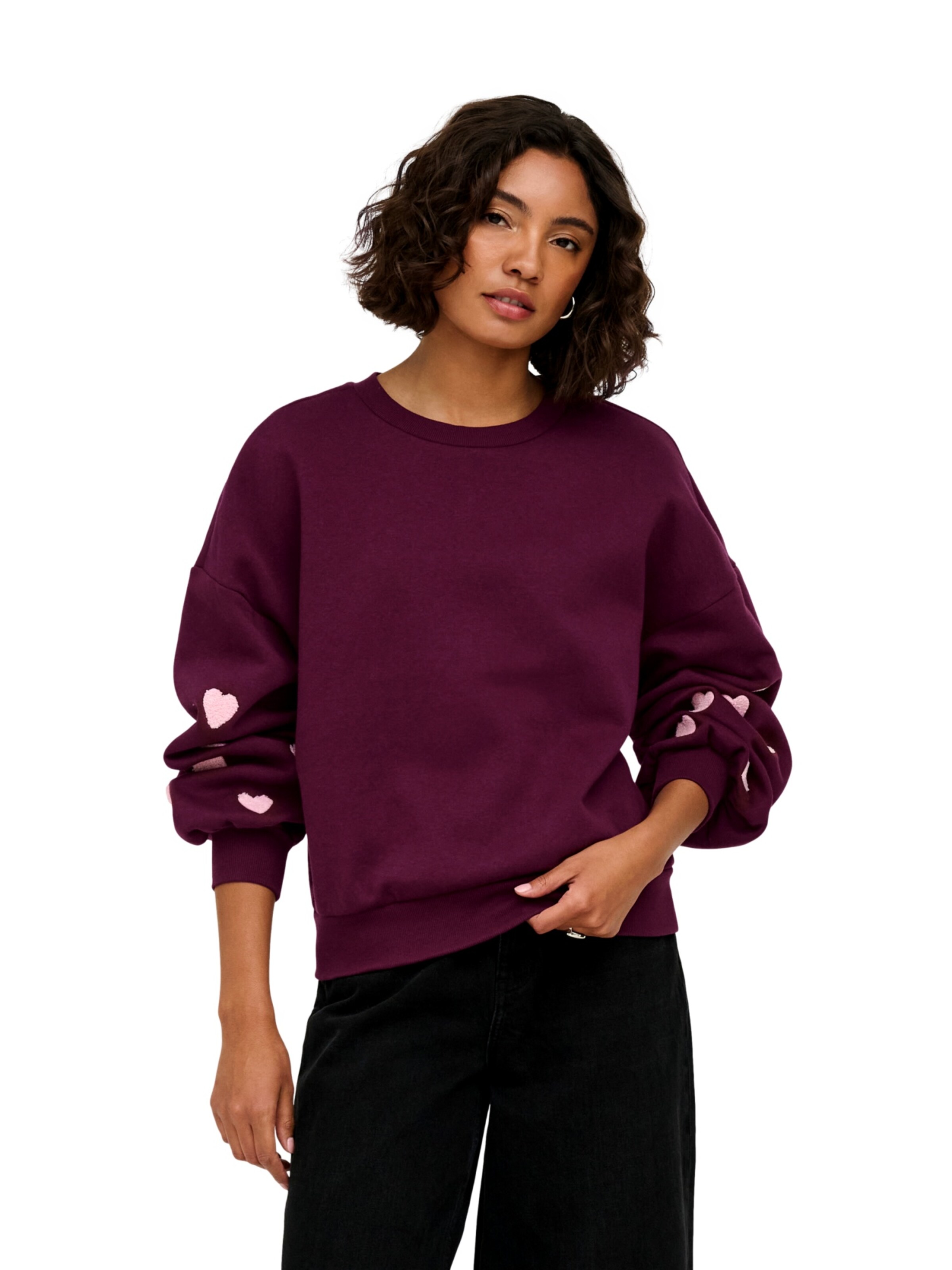 ONLY Sweatshirt 'ONLMACY' in Lila: Vorderseite