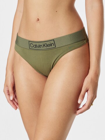 Calvin Klein Underwear - Tanga en verde: frente