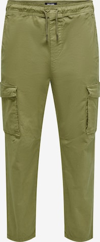 Only & Sons Дънки Tapered Leg Карго панталон в зелено: отпред
